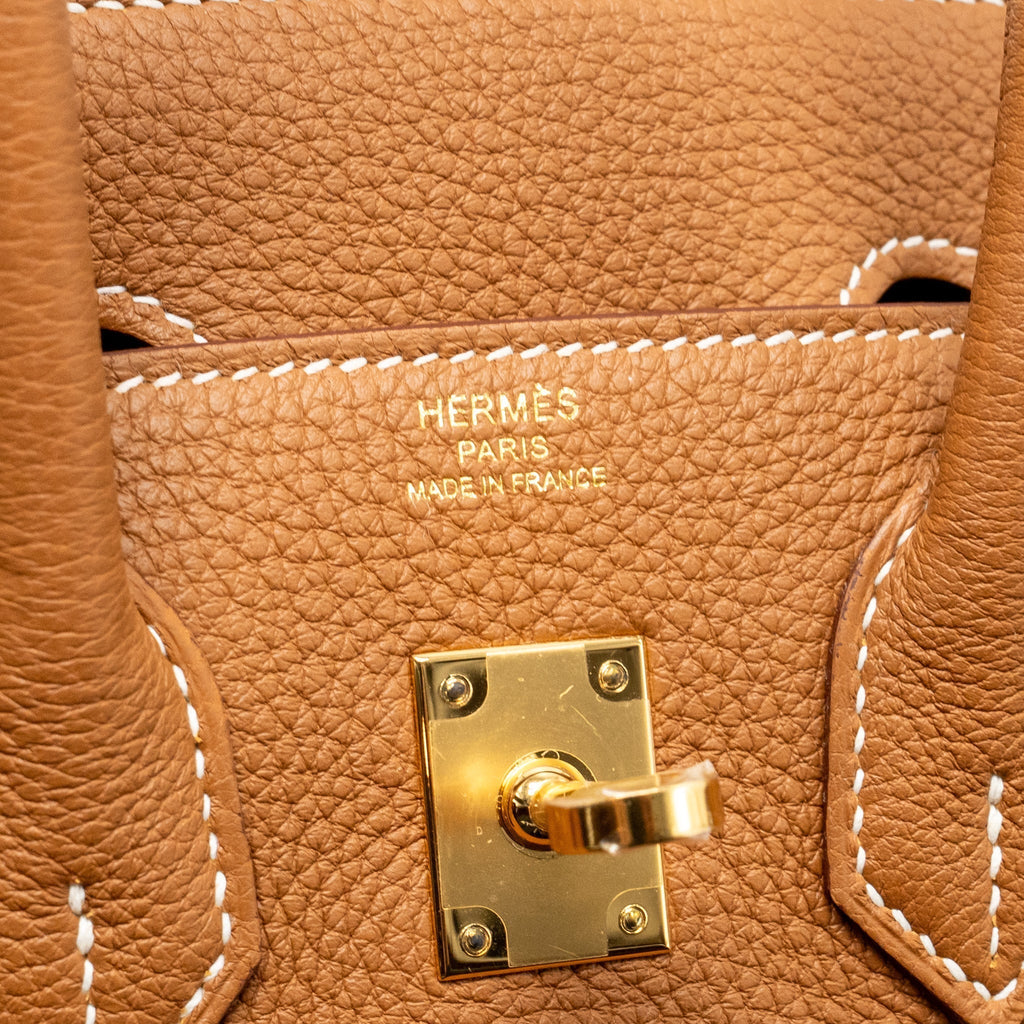 HERMES BIRKIN 25 TOGO GOLD GHW