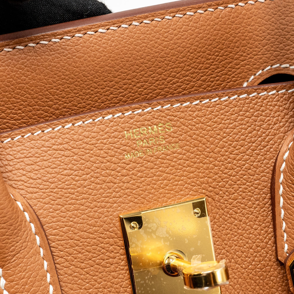 HERMES SHOULDER BIRKIN EVERCOLOR GOLD GHW
