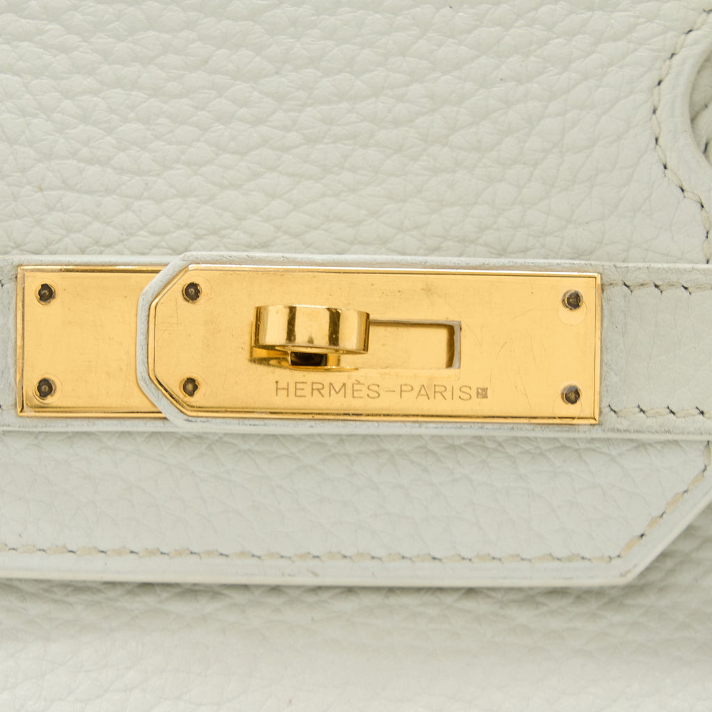 HERMES BIRKIN 30 CLEMENCE BLANC GHW