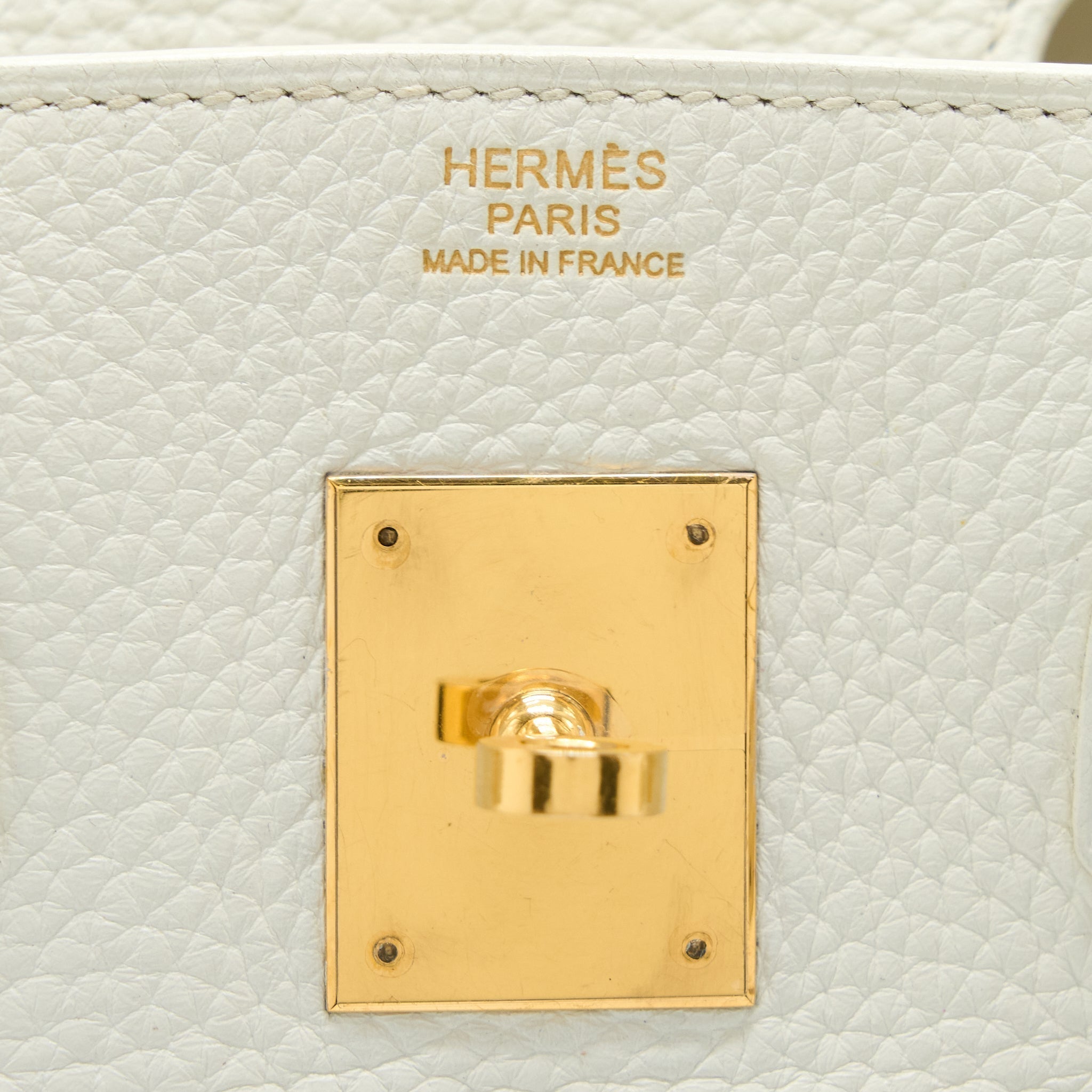 HERMES BIRKIN 30 CLEMENCE BLANC GHW