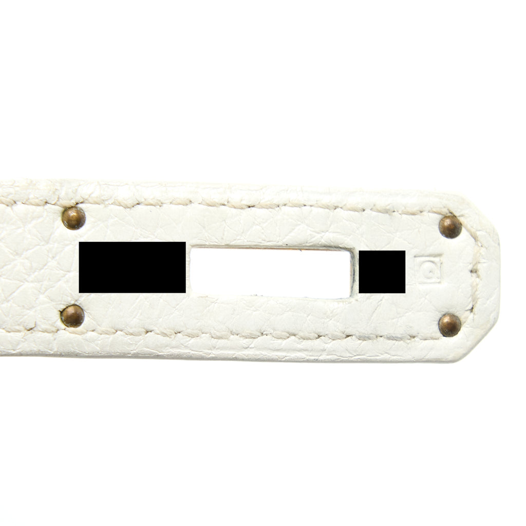 HERMES BIRKIN 30 CLEMENCE BLANC GHW
