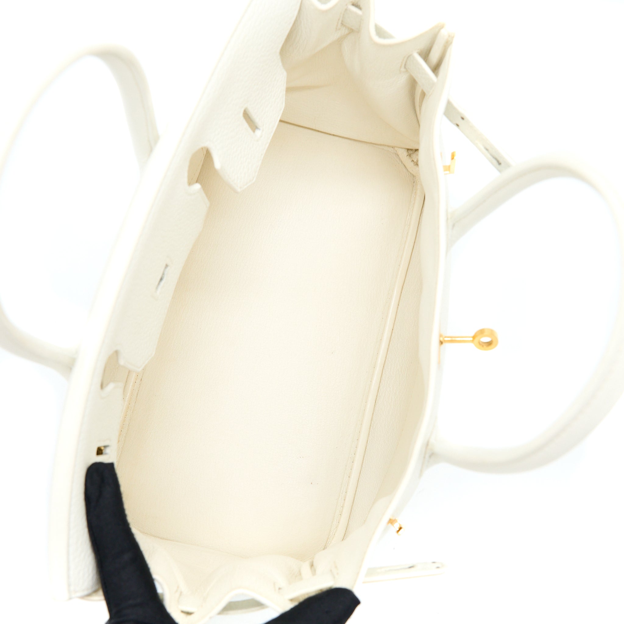 HERMES BIRKIN 30 CLEMENCE BLANC GHW