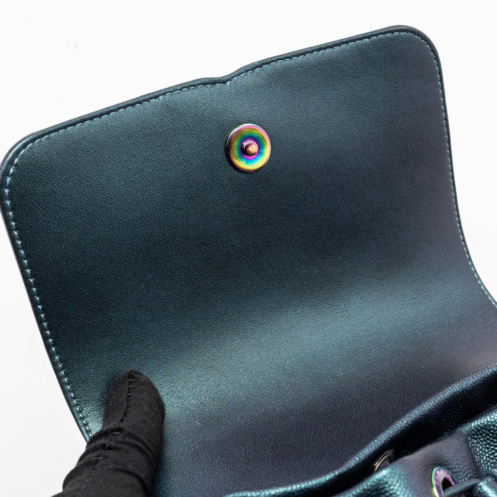 18B FILIGREE BACKPACK CAVIAR IRIDESCENT DARK TURQUOISE MULTICOLOUR HARDWARE