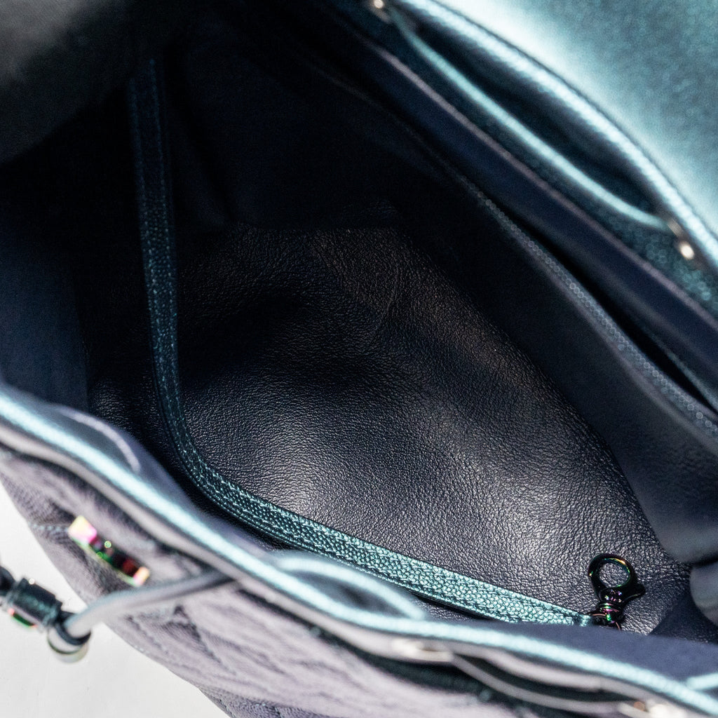 18B FILIGREE BACKPACK CAVIAR IRIDESCENT DARK TURQUOISE MULTICOLOUR HARDWARE