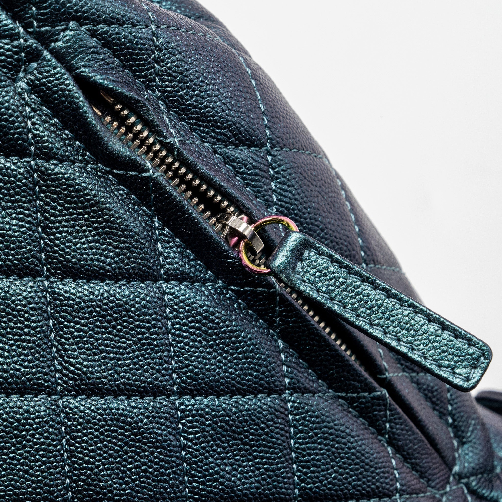 18B FILIGREE BACKPACK CAVIAR IRIDESCENT DARK TURQUOISE MULTICOLOUR HARDWARE