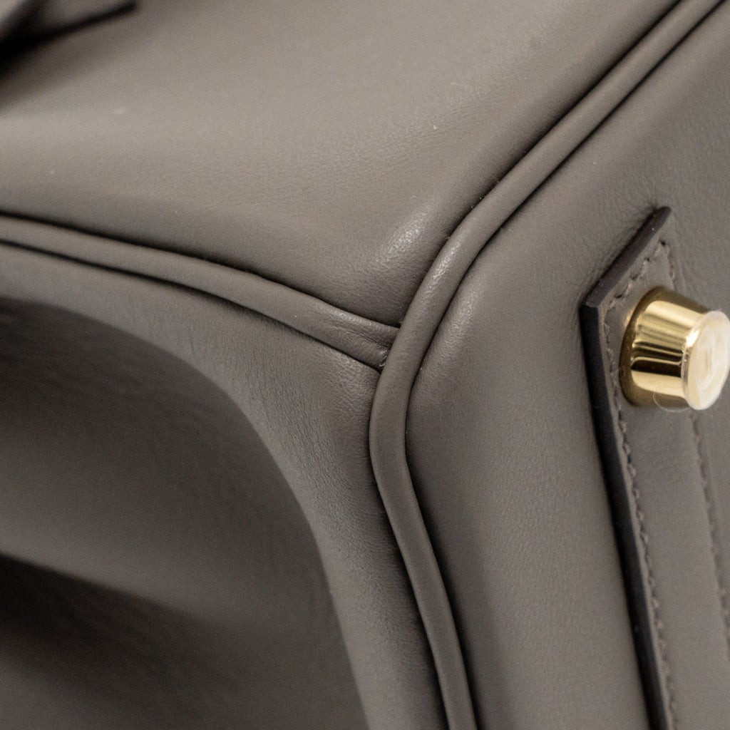 HERMES BIRKIN 25 SWIFT 8F GRIS ETAIN GHW