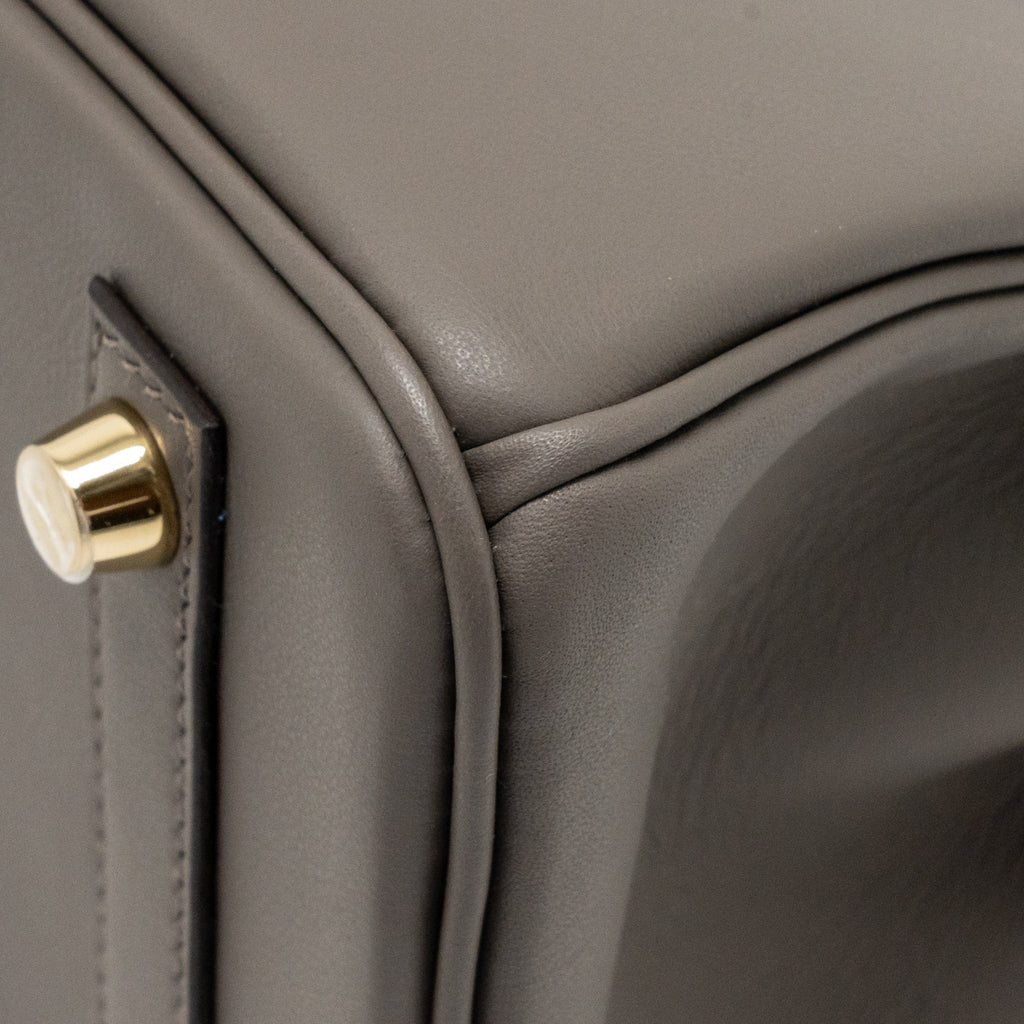 HERMES BIRKIN 25 SWIFT 8F GRIS ETAIN GHW