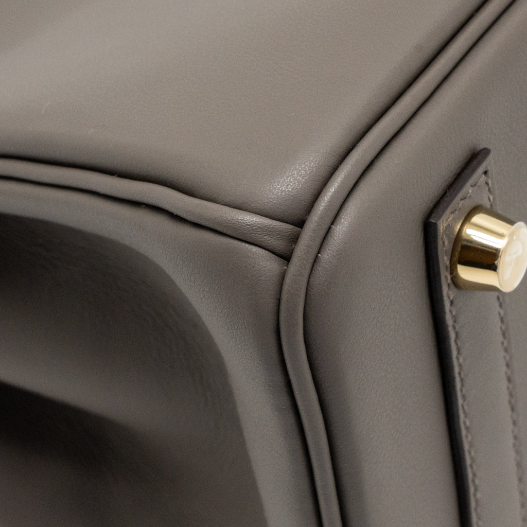 HERMES BIRKIN 25 SWIFT 8F GRIS ETAIN GHW