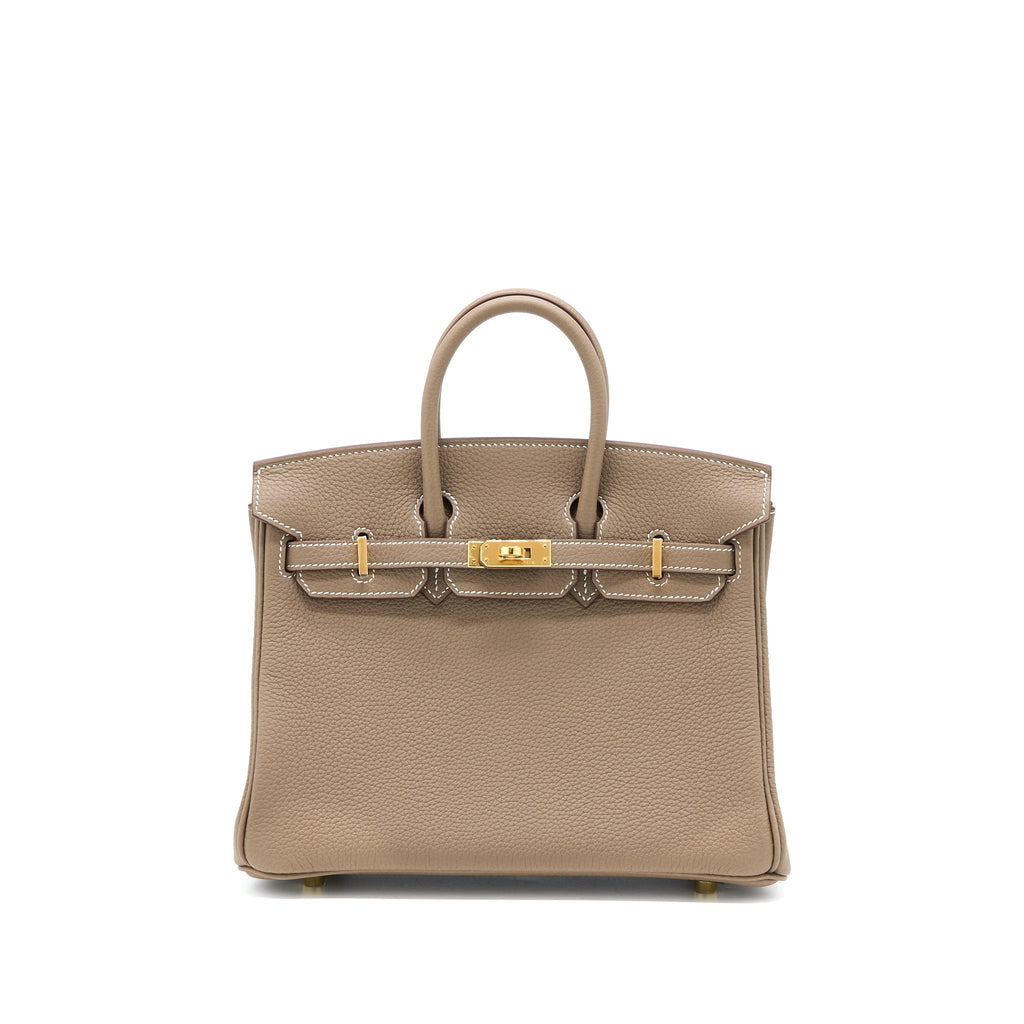 HERMES BIRKIN 25 TOGO ETOUPE GHW