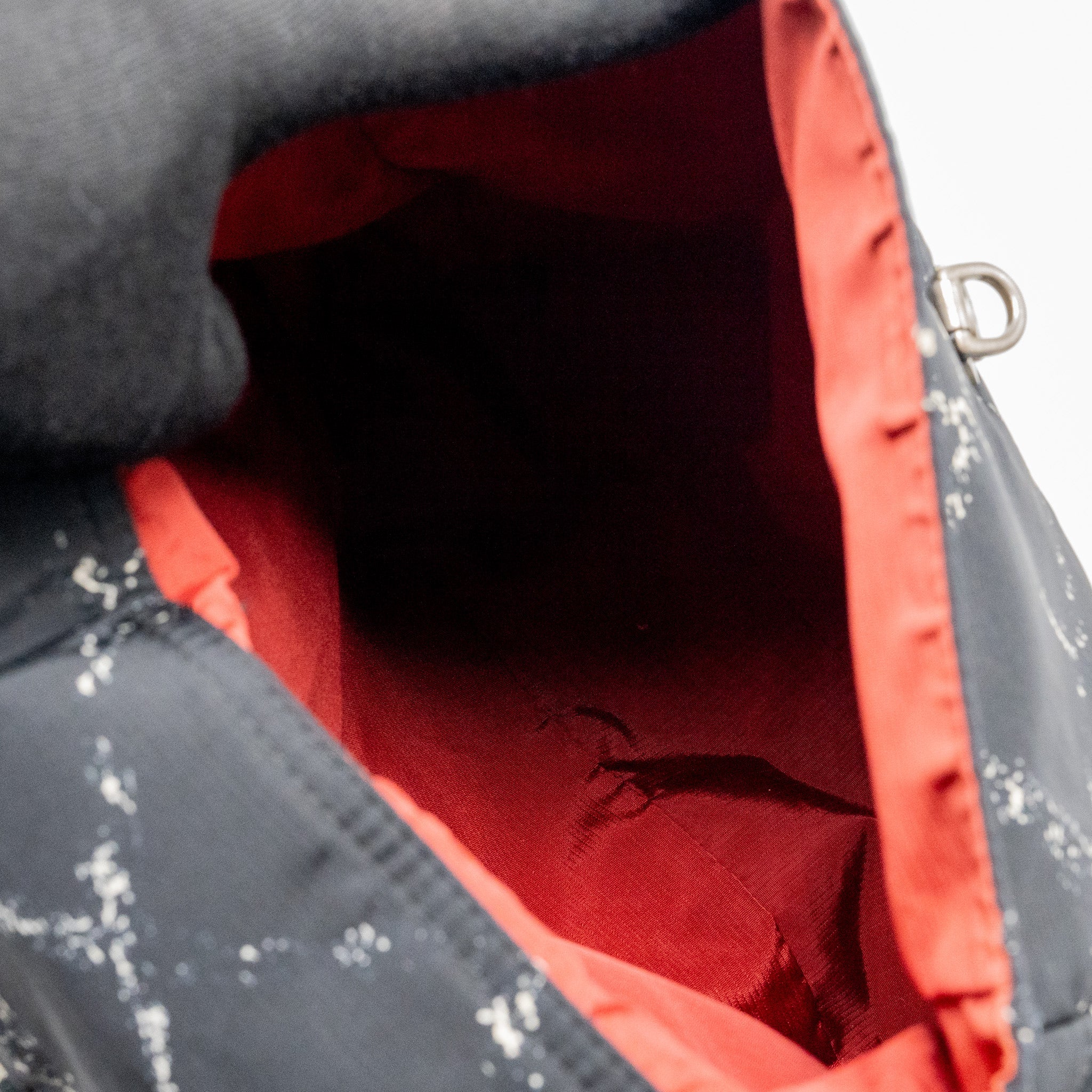 TRAVEL LINE CHECK NYLON BACKPACK BLACK/WHITE RUTHENIUM HARDWARE