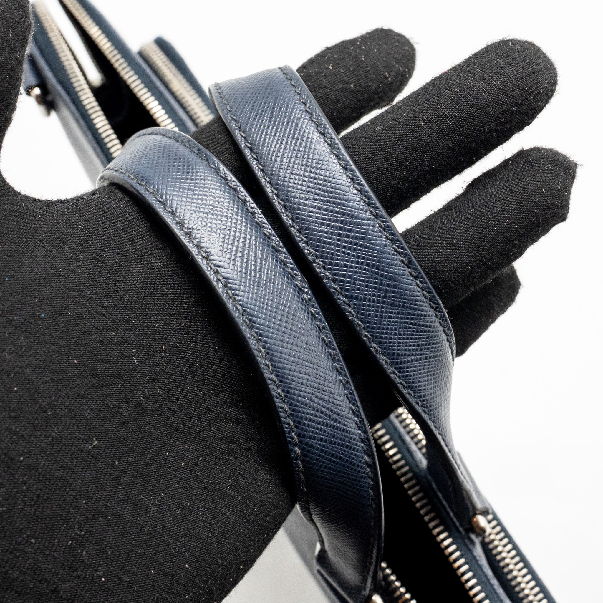 SAFFIANO TRAVEL BRIEFCASE CALFSKIN DARK BLUE SHW