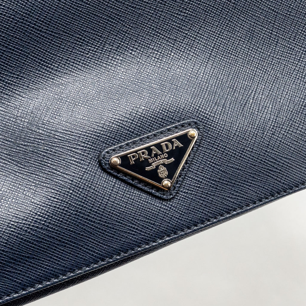 SAFFIANO TRAVEL BRIEFCASE CALFSKIN DARK BLUE SHW