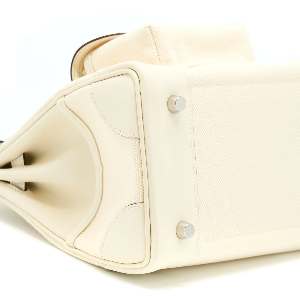 HERMES BIRKIN 25 CARGO CANVAS/SWIFT ECRU/NATA SHW