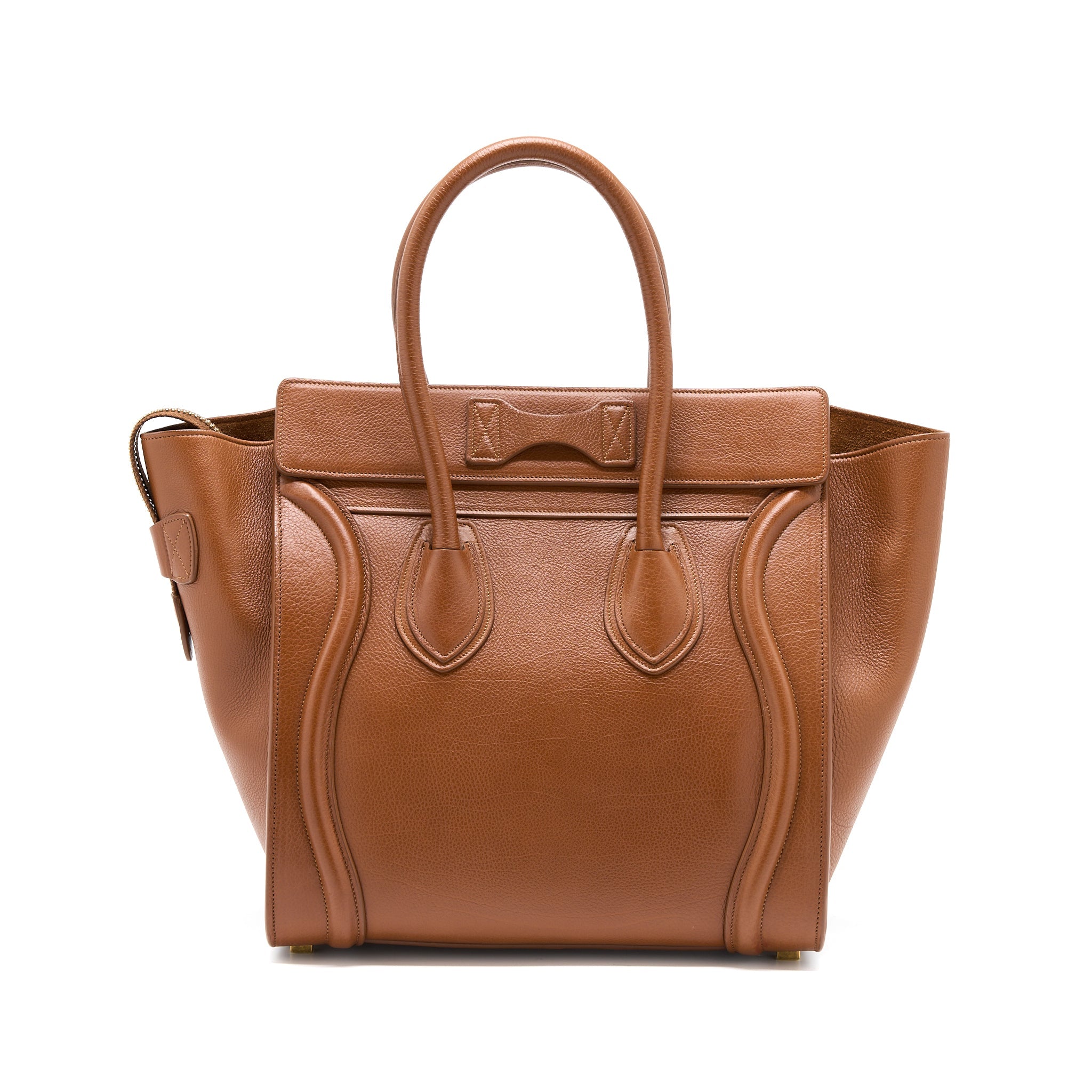 MICRO LUGGAGE BAG CALFSKIN BROWN GHW