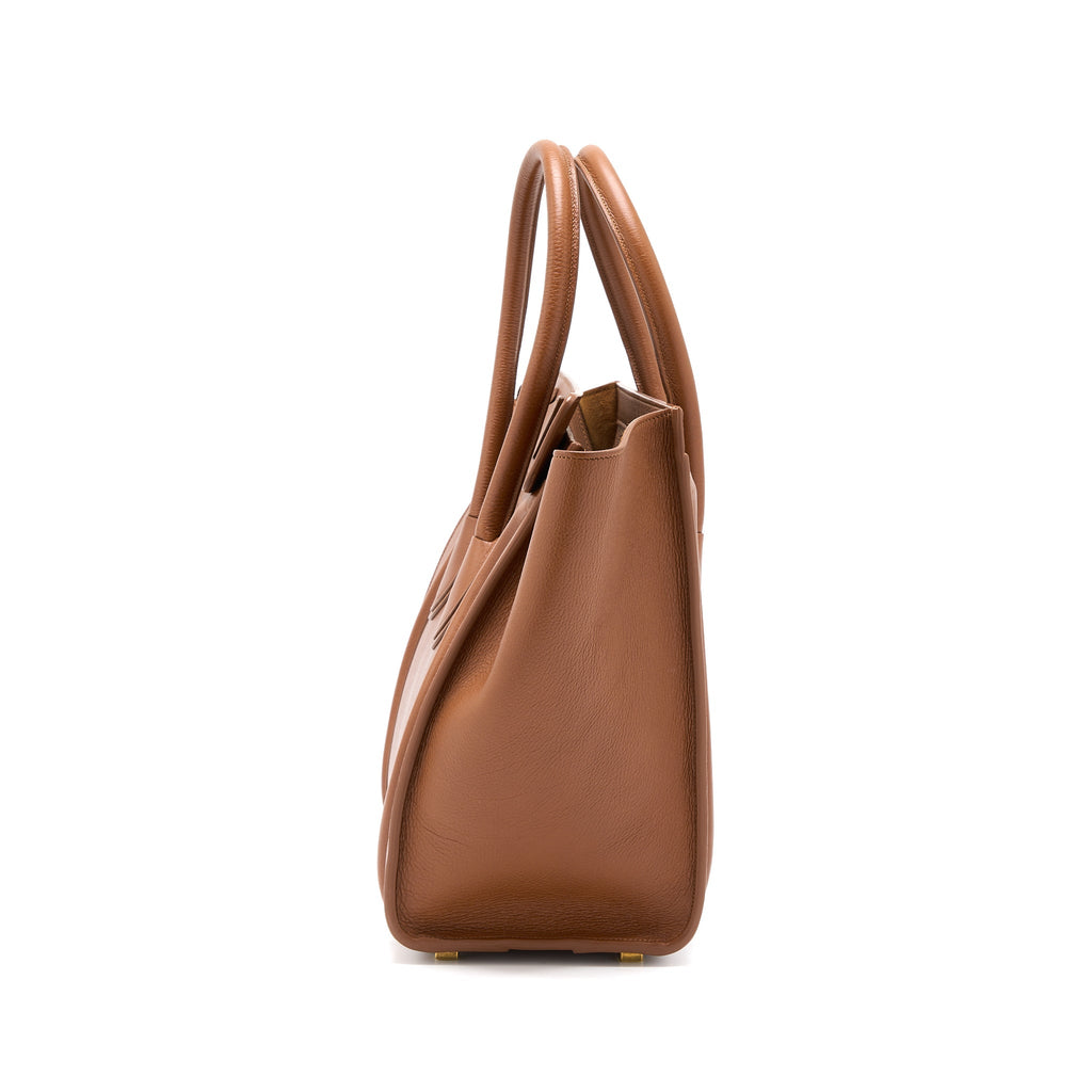 MICRO LUGGAGE BAG CALFSKIN BROWN GHW