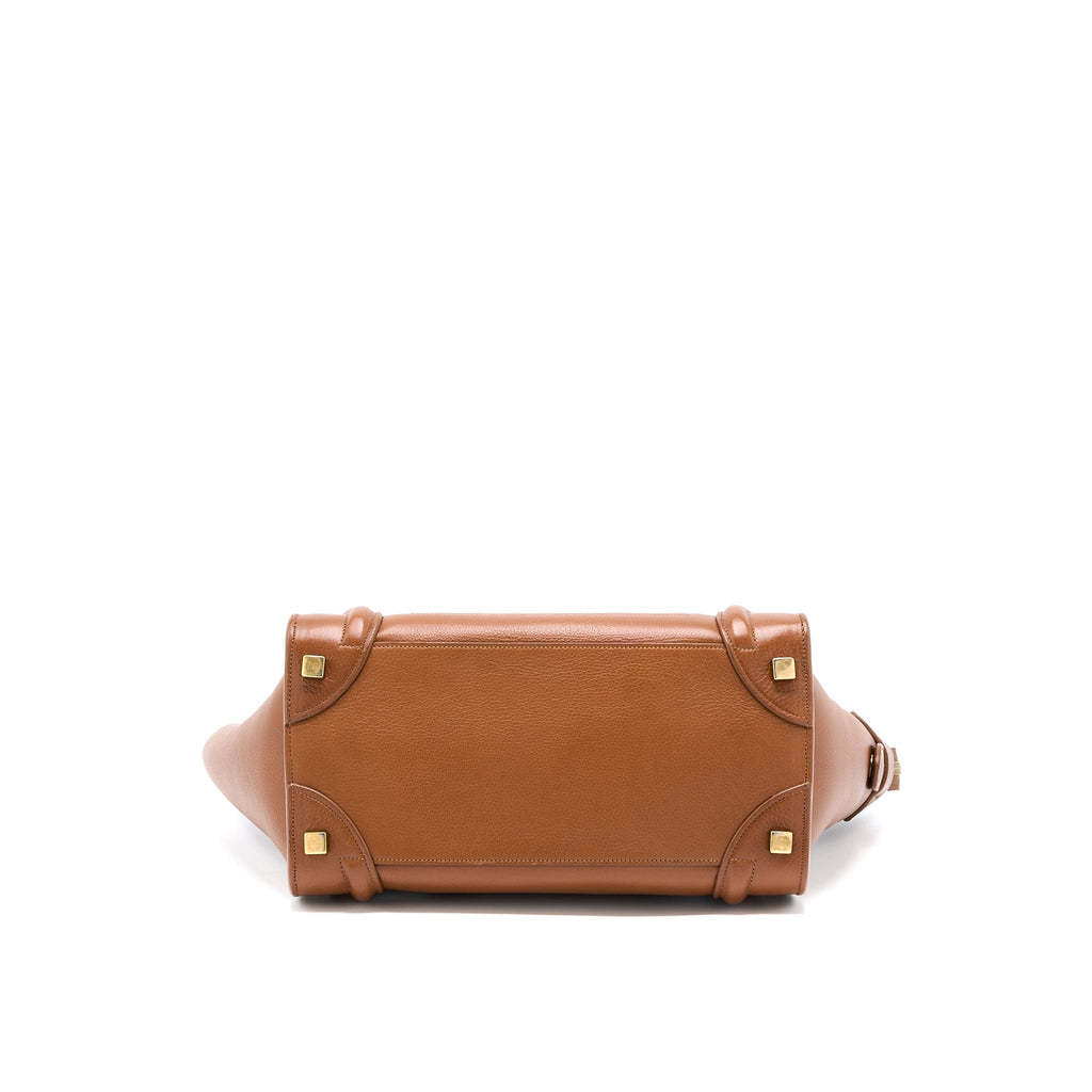 MICRO LUGGAGE BAG CALFSKIN BROWN GHW
