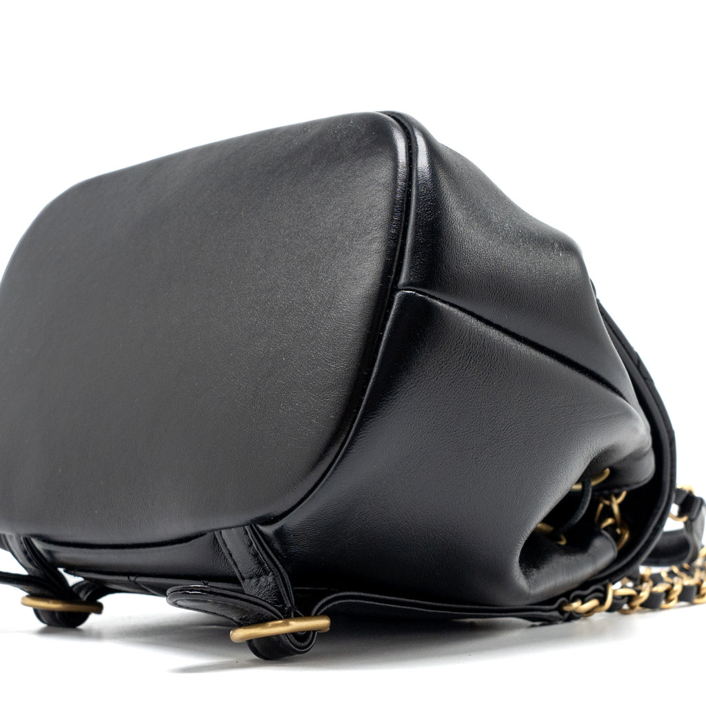 23K MINI BACKPACK LAMBSKIN BLACK GHW (MICROCHIP)
