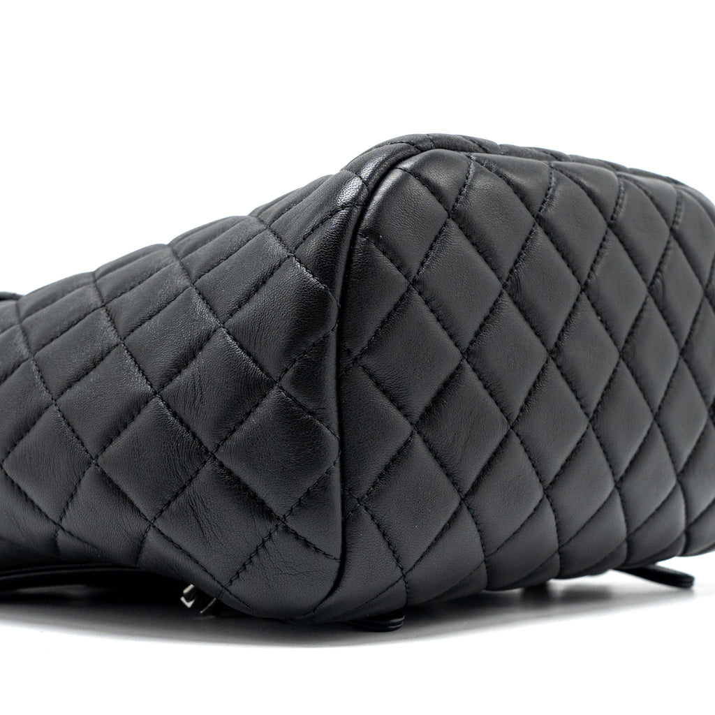 SMALL URBAN SPIRIT BACKPACK LAMBSKIN BLACK WITH BLACK HARDWARE
