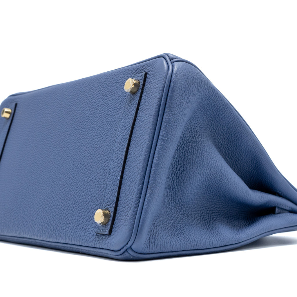 HERMES BIRKIN 30 TOGO BLUE BRIGHTON GHW