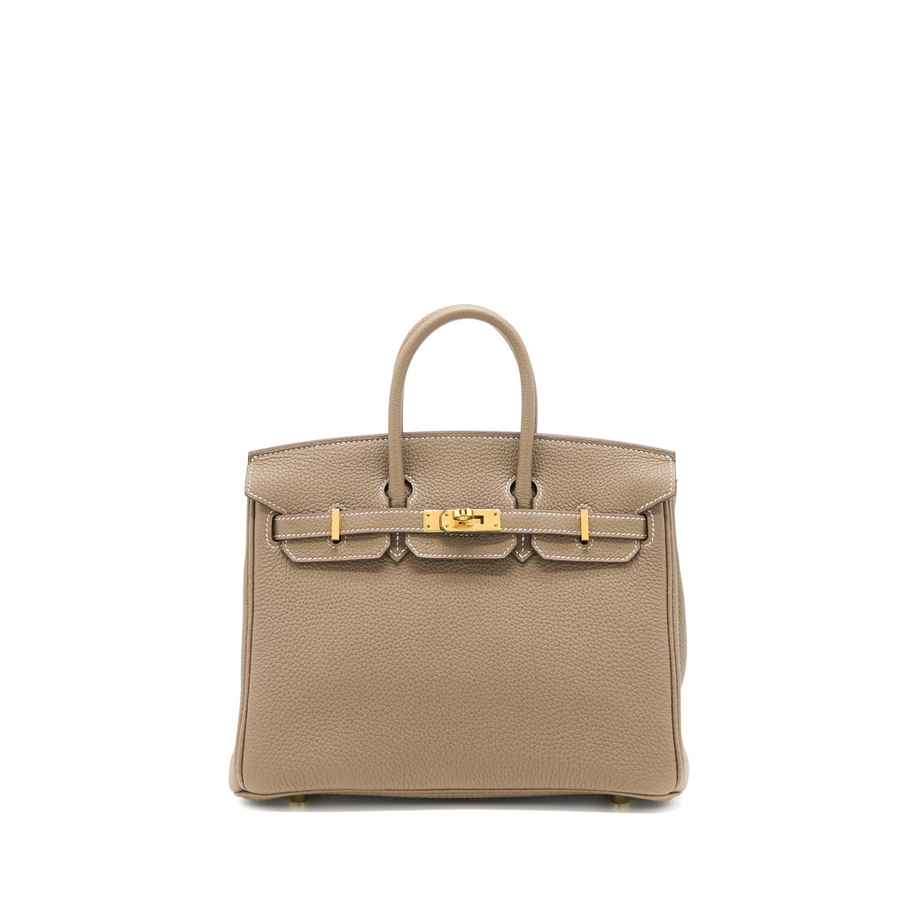 HERMES BIRKIN 25 TOGO ETOUPE GHW