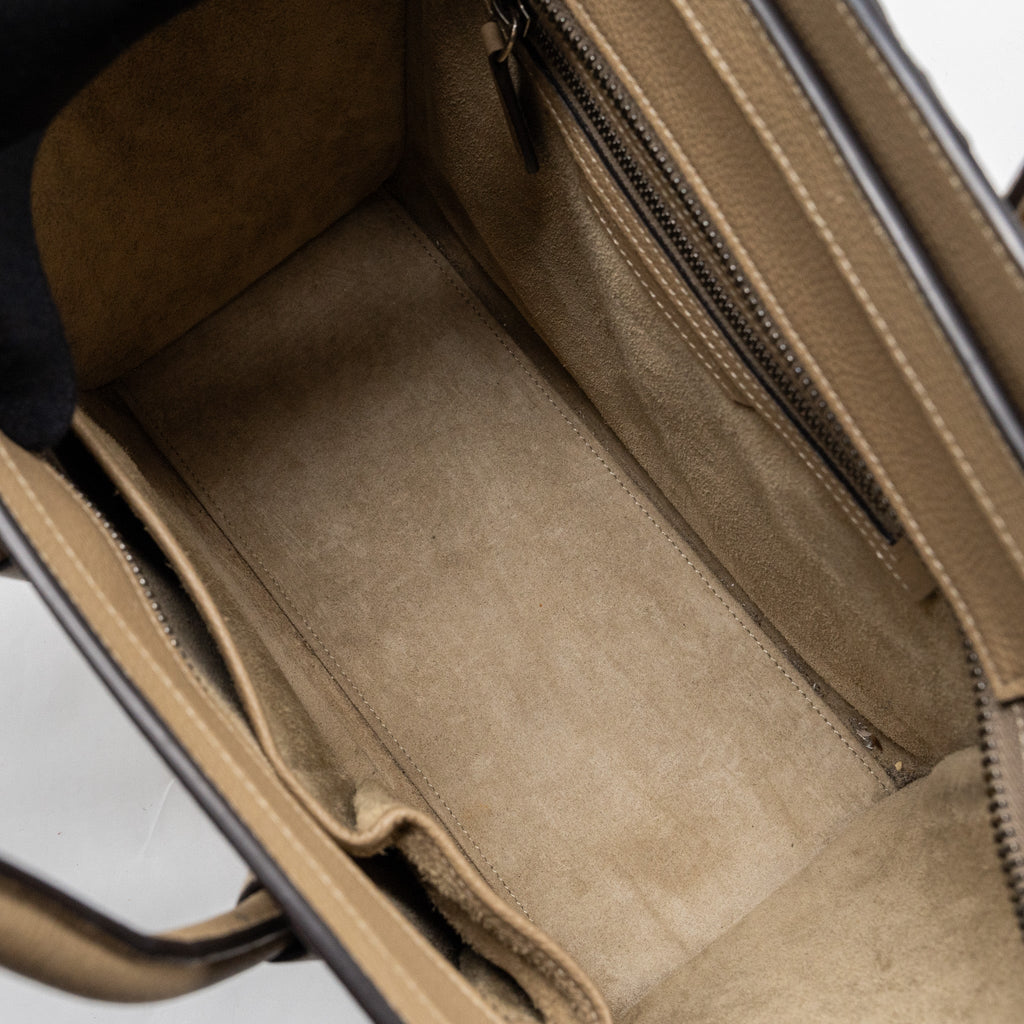 MICRO LUGGAGE BAG CALFSKIN DUNE SHW