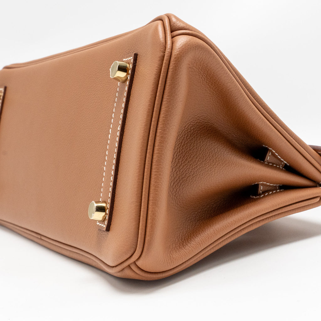 HERMES SHOULDER BIRKIN EVERCOLOR GOLD GHW