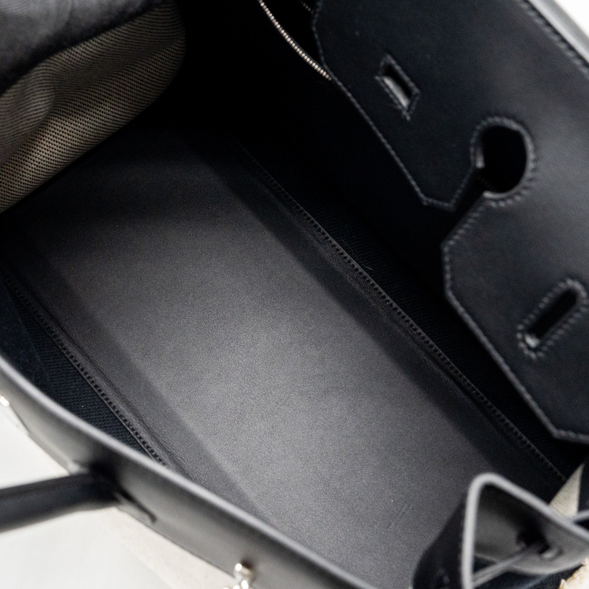 HERMES BIRKIN 35 FRAY FRAY CANVAS/ SWIFT BLACK/ECRU SHW