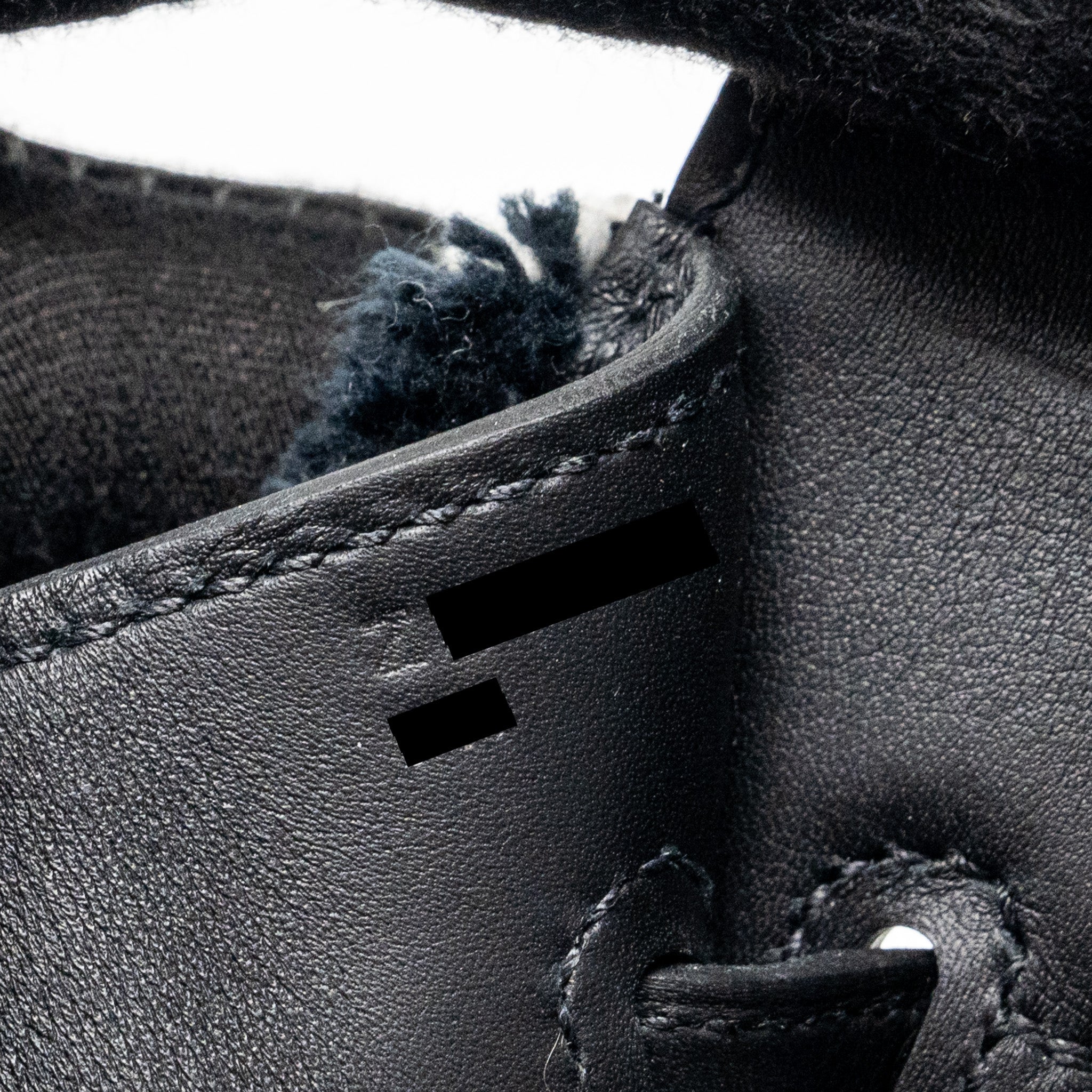 HERMES BIRKIN 35 FRAY FRAY CANVAS/ SWIFT BLACK/ECRU SHW