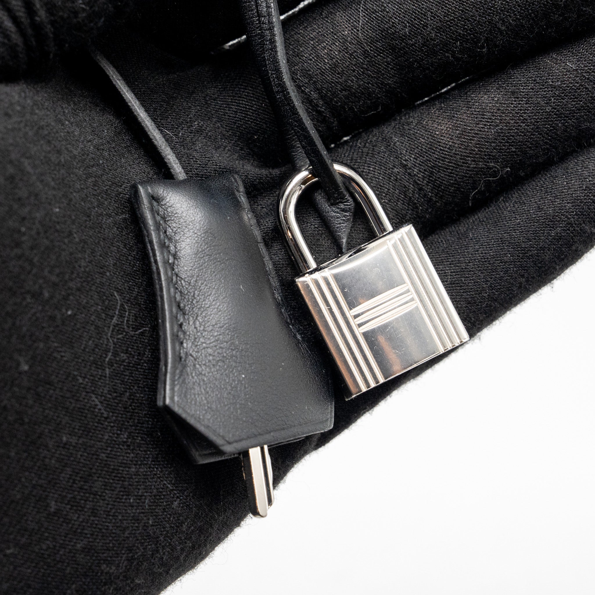 HERMES BIRKIN 35 FRAY FRAY CANVAS/ SWIFT BLACK/ECRU SHW