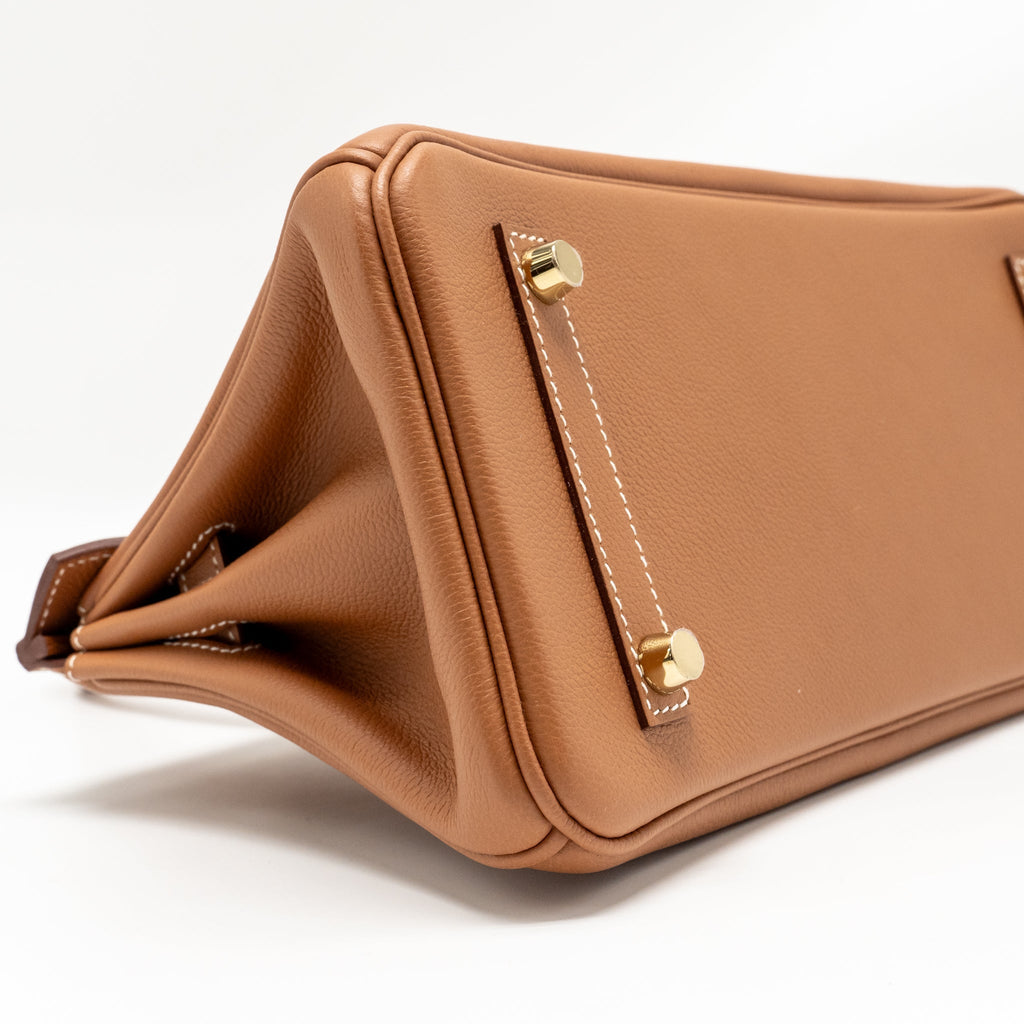 HERMES BIRKIN SHOULDER 29 EVERCOLOR GOLD GHW
