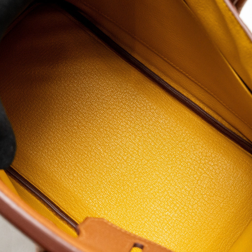 HERMES BIRKIN 25 OFFICER TOGO/SWIFT GOLD/AMBRE SHW
