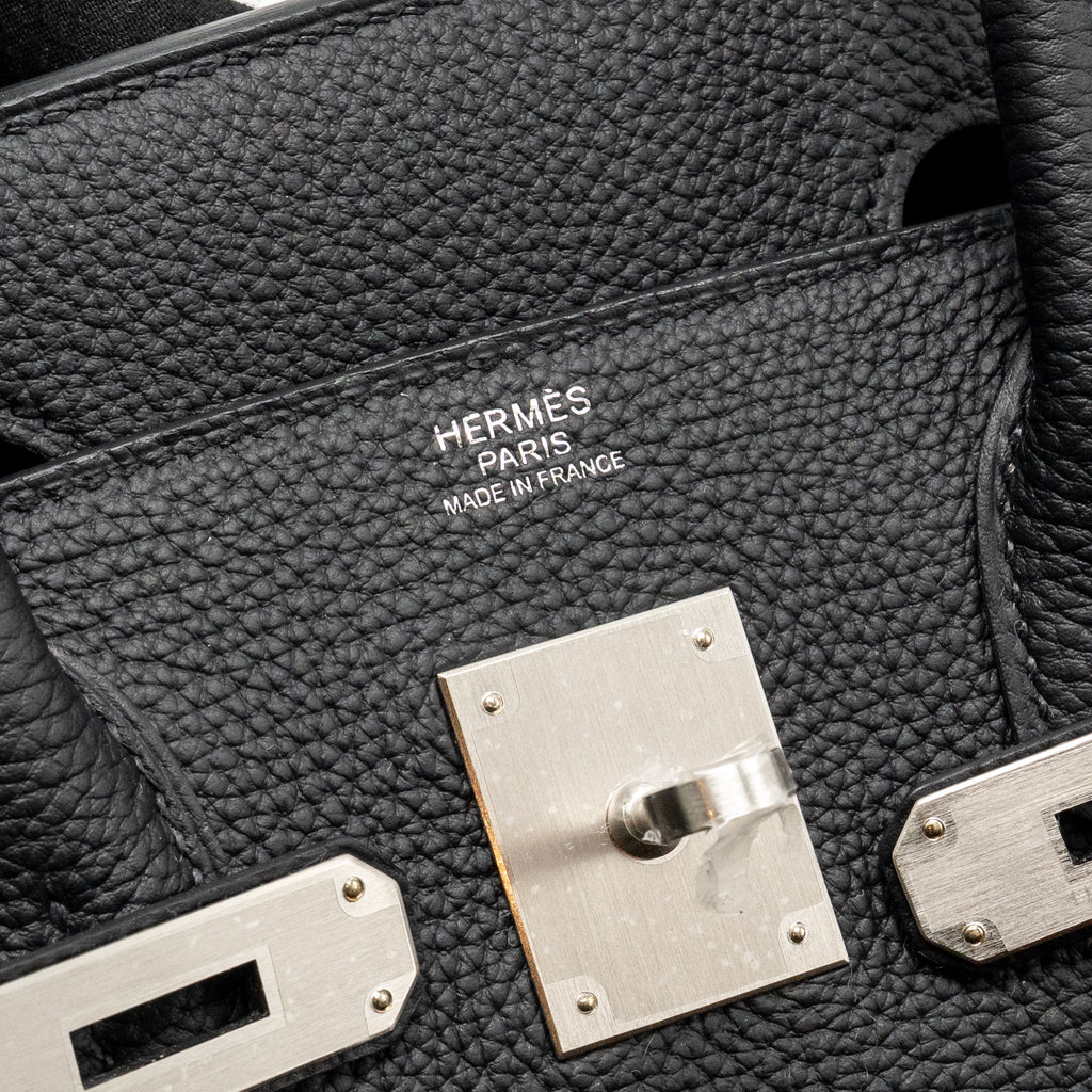 HERMES BIRKIN 30 TOGO BLACK BRUSHED SHW