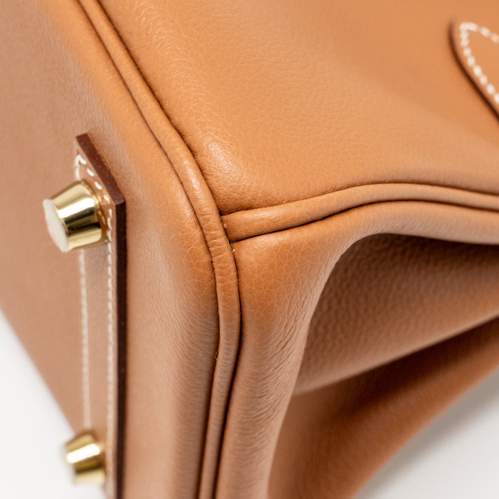 HERMES BIRKIN SHOULDER 29 EVERCOLOR GOLD GHW
