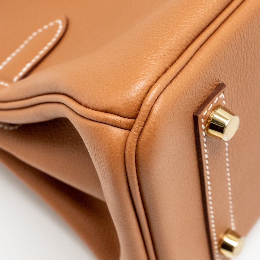 HERMES BIRKIN SHOULDER 29 EVERCOLOR GOLD GHW