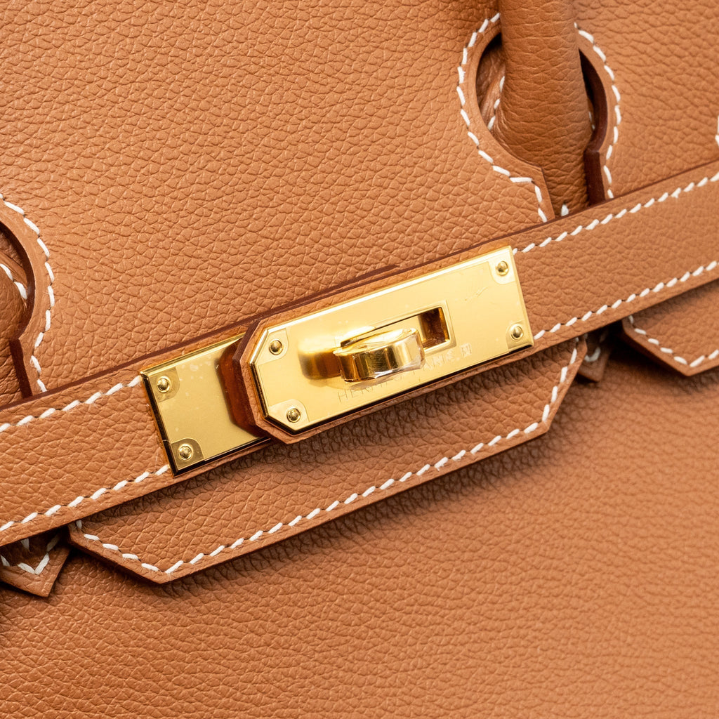 HERMES BIRKIN SHOULDER 29 EVERCOLOR GOLD GHW