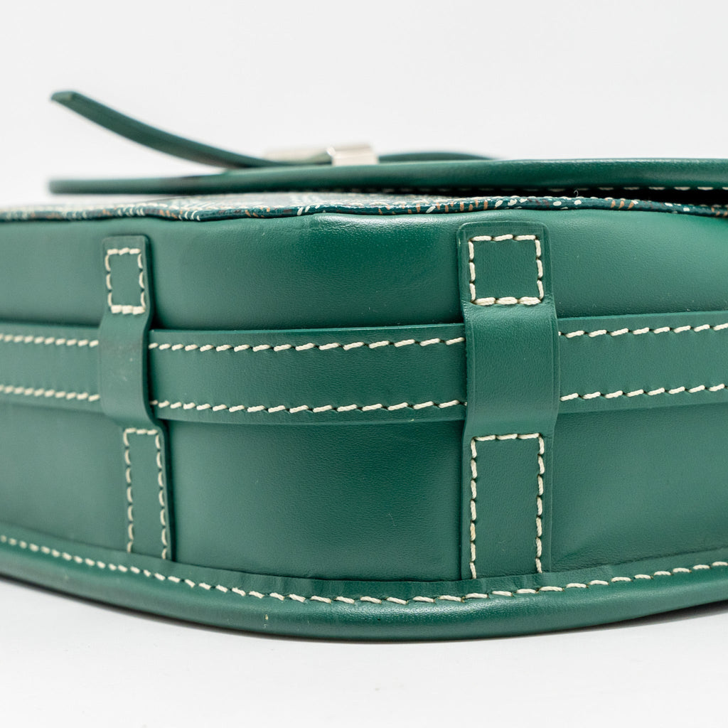 BELVEDERE PM MESSENGER BAG GOYARDLINE CANVAS GREEN SHW