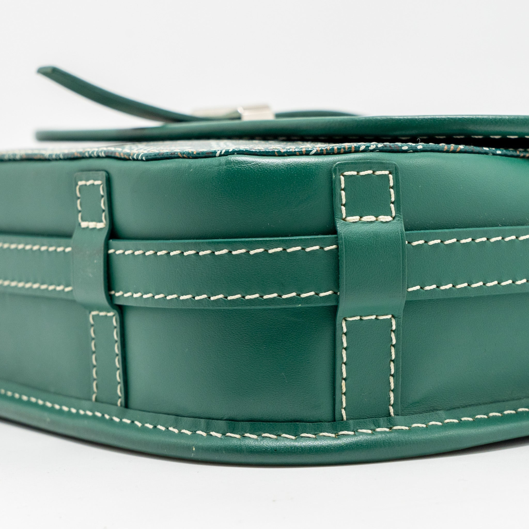 BELVEDERE PM MESSENGER BAG GOYARDLINE CANVAS GREEN SHW