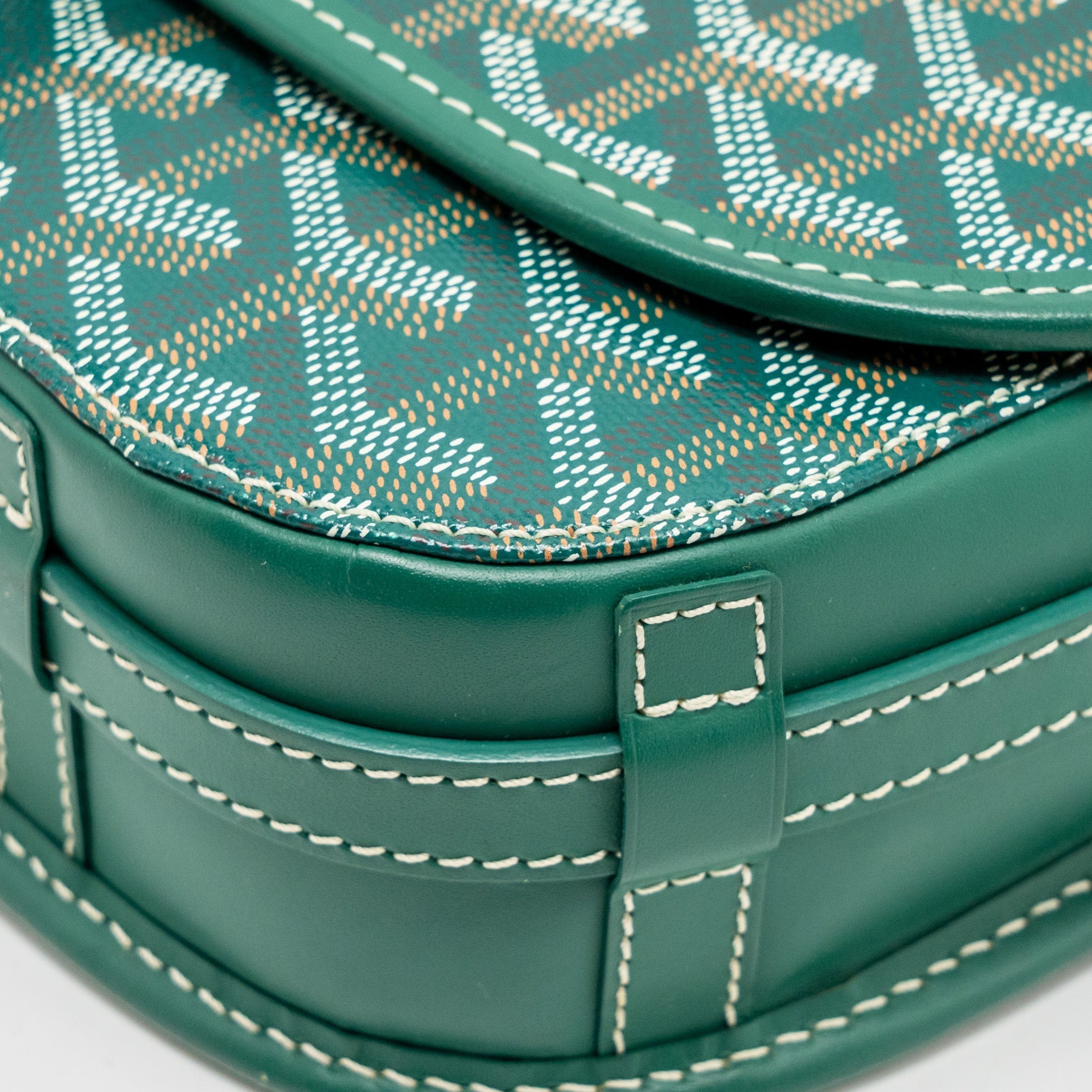 BELVEDERE PM MESSENGER BAG GOYARDLINE CANVAS GREEN SHW