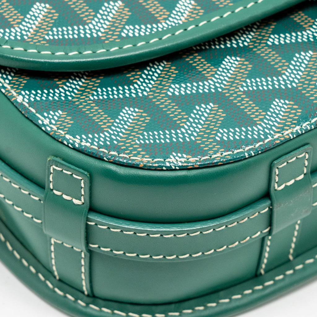 BELVEDERE PM MESSENGER BAG GOYARDLINE CANVAS GREEN SHW