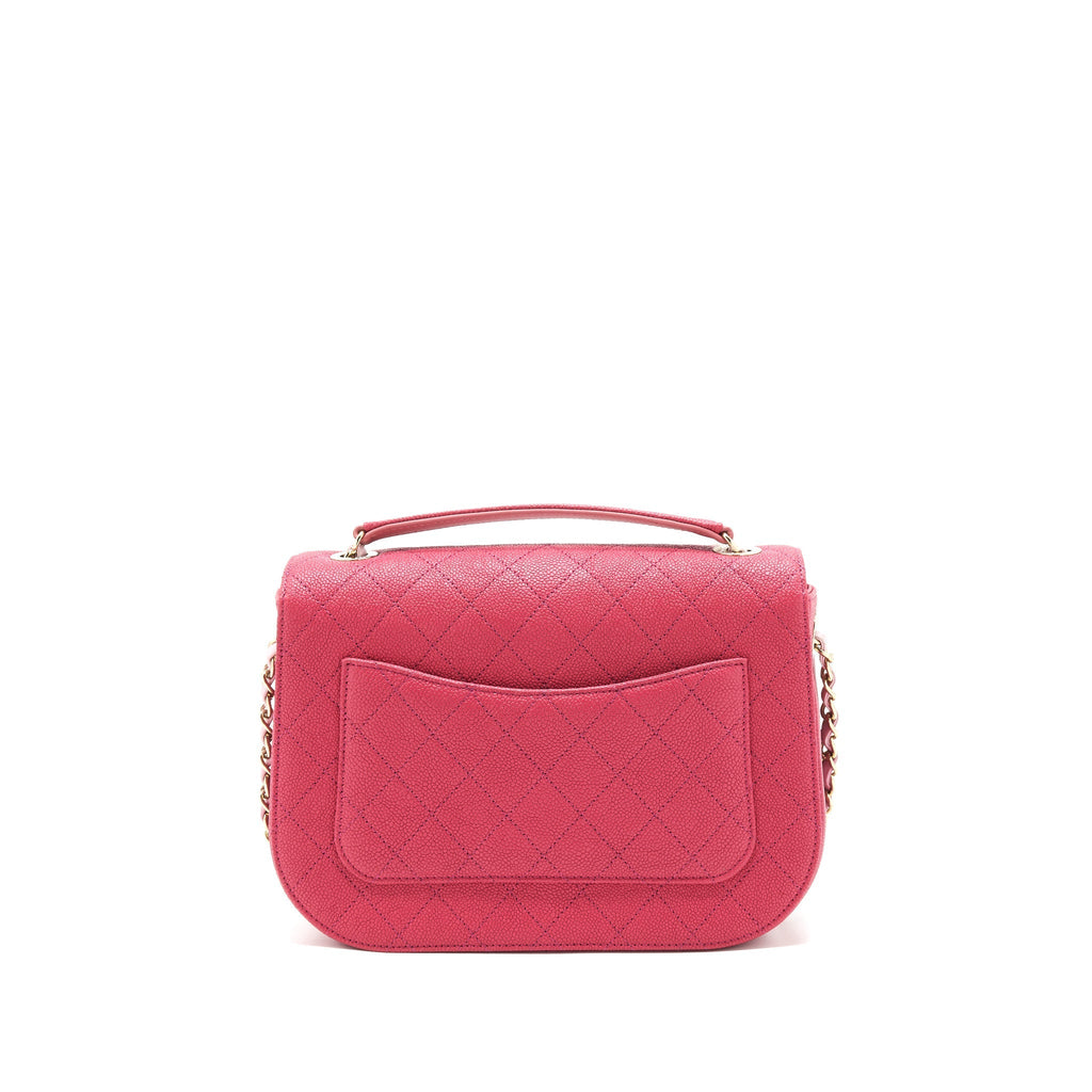 MESSENGER CROSSBODY BAG CAVIAR RED GHW