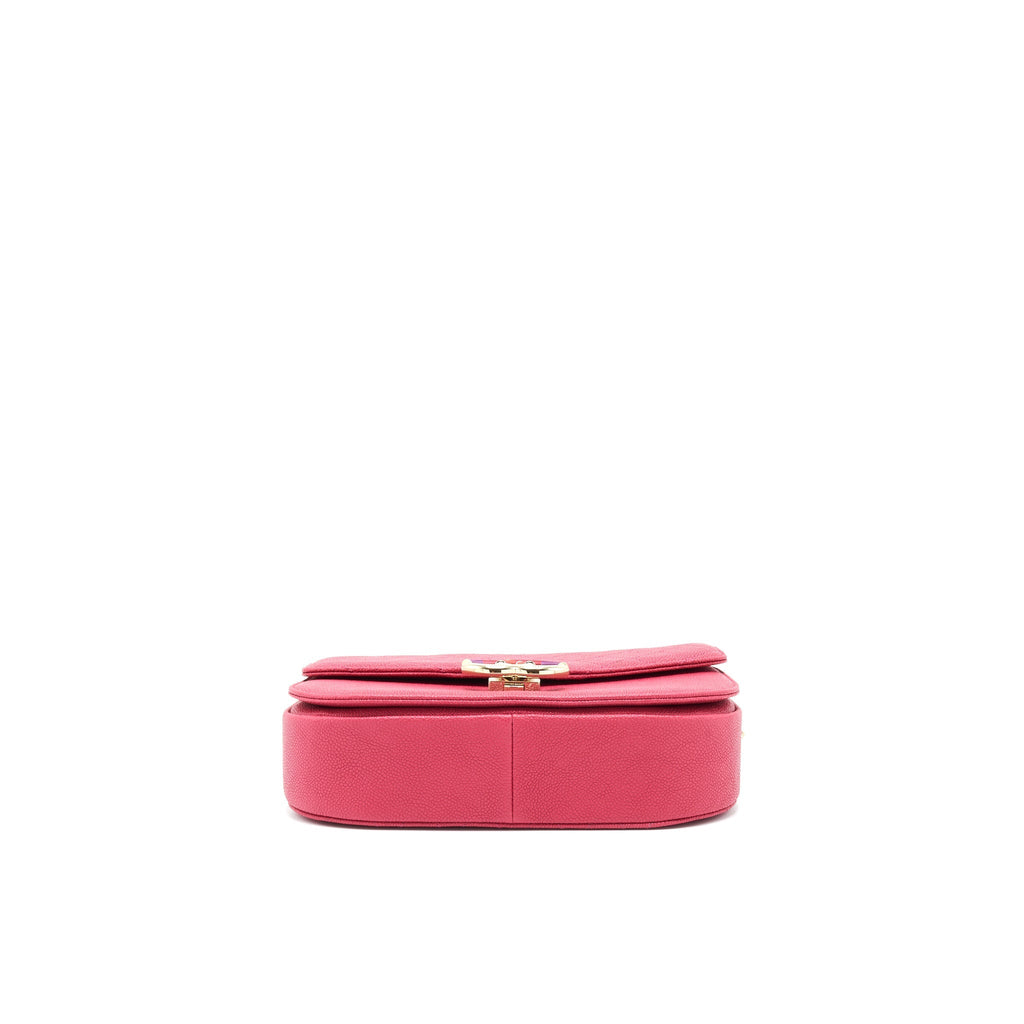 MESSENGER CROSSBODY BAG CAVIAR RED GHW