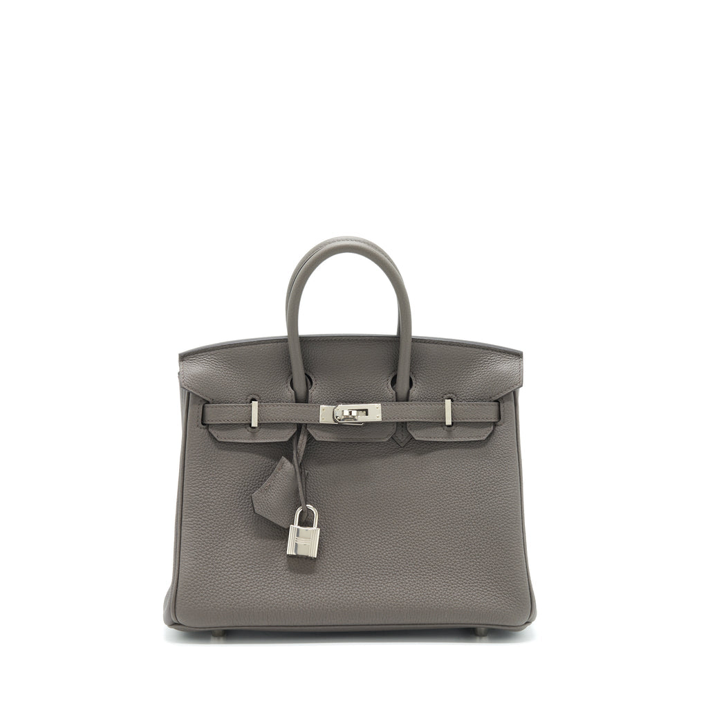 HERMES BIRKIN 25 TOGO 8F GRIS ETAIN SHW