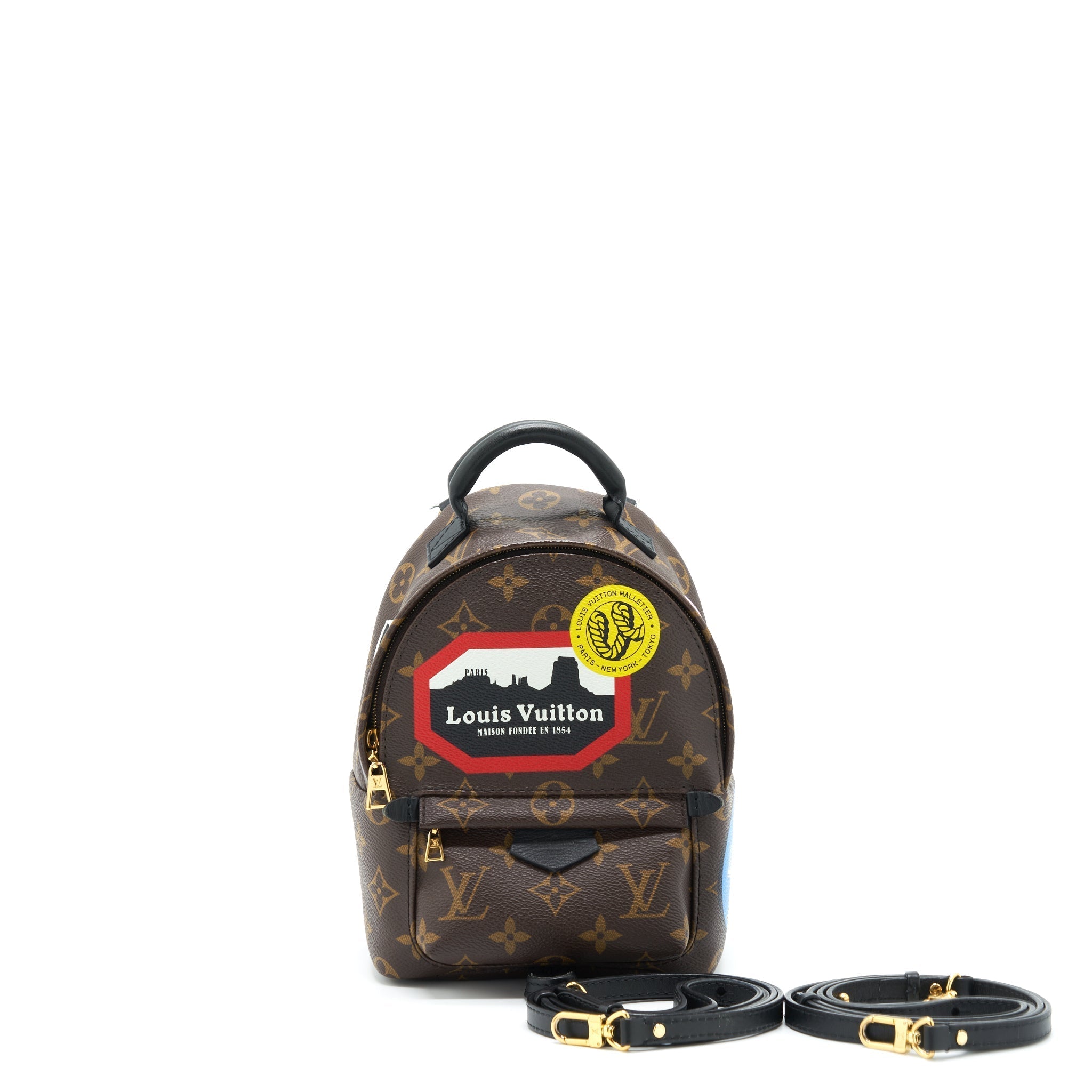 MINI PALM BACKPACK SPRING LIMITED EDITION MONOGRAM CANVAS GHW