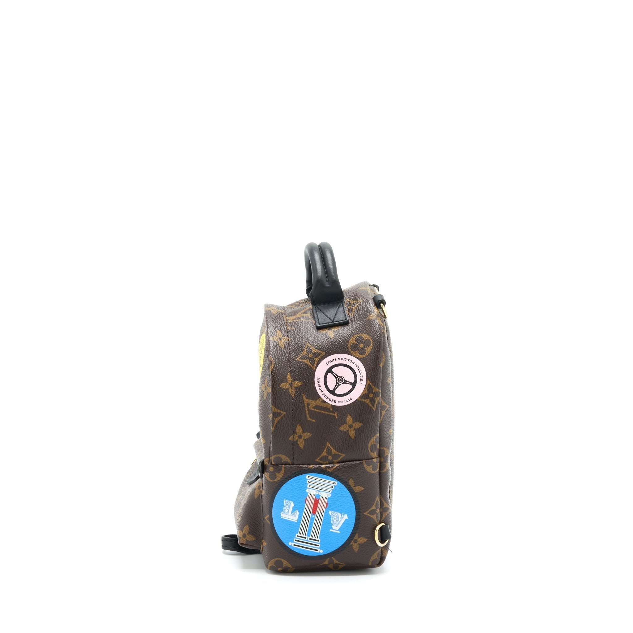MINI PALM BACKPACK SPRING LIMITED EDITION MONOGRAM CANVAS GHW