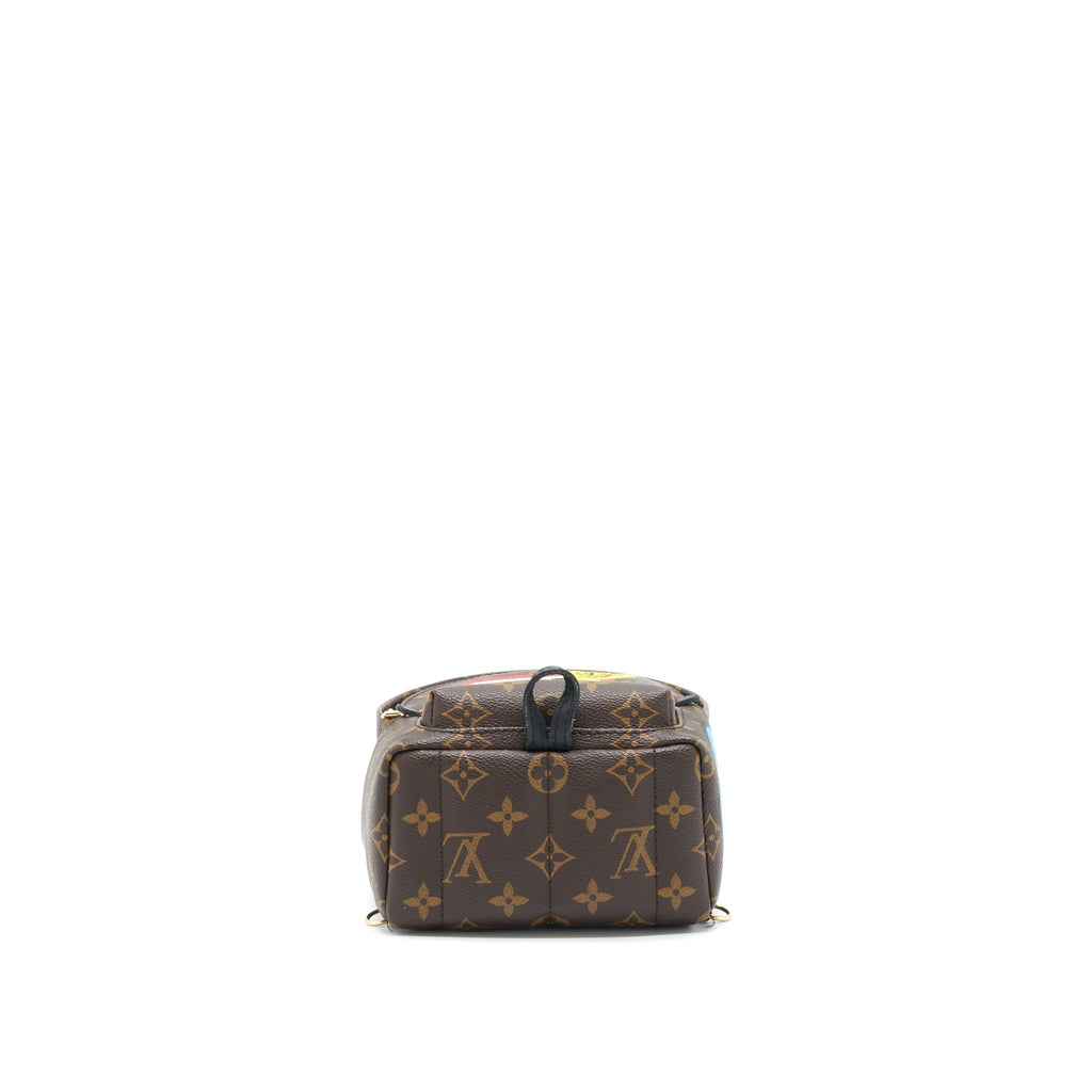 MINI PALM BACKPACK SPRING LIMITED EDITION MONOGRAM CANVAS GHW