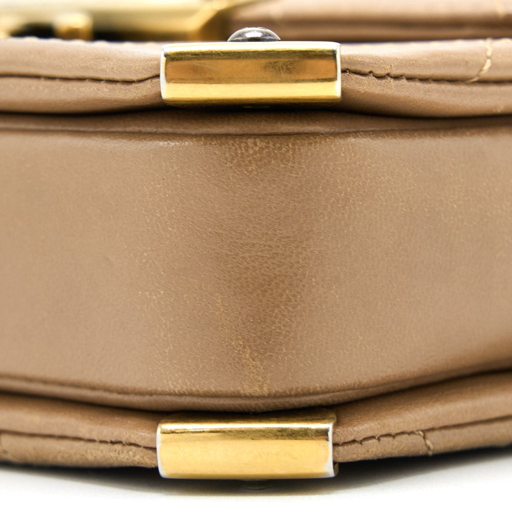 MESSENGER FLAP BAG LAMBSKIN BEIGE GHW