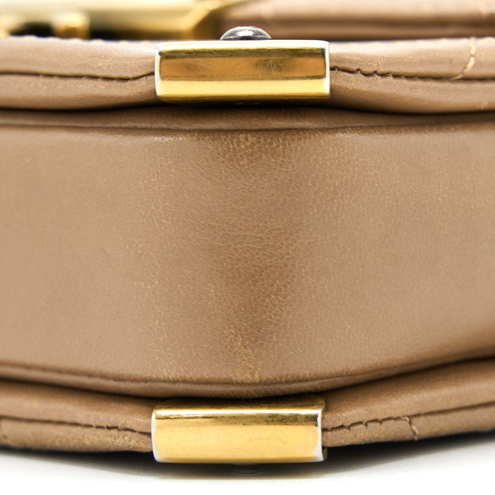 MESSENGER FLAP BAG LAMBSKIN BEIGE GHW