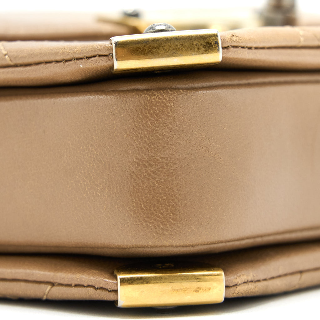MESSENGER FLAP BAG LAMBSKIN BEIGE GHW