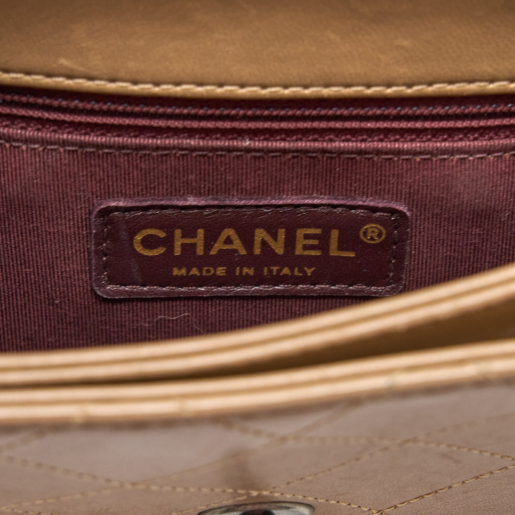 MESSENGER FLAP BAG LAMBSKIN BEIGE GHW