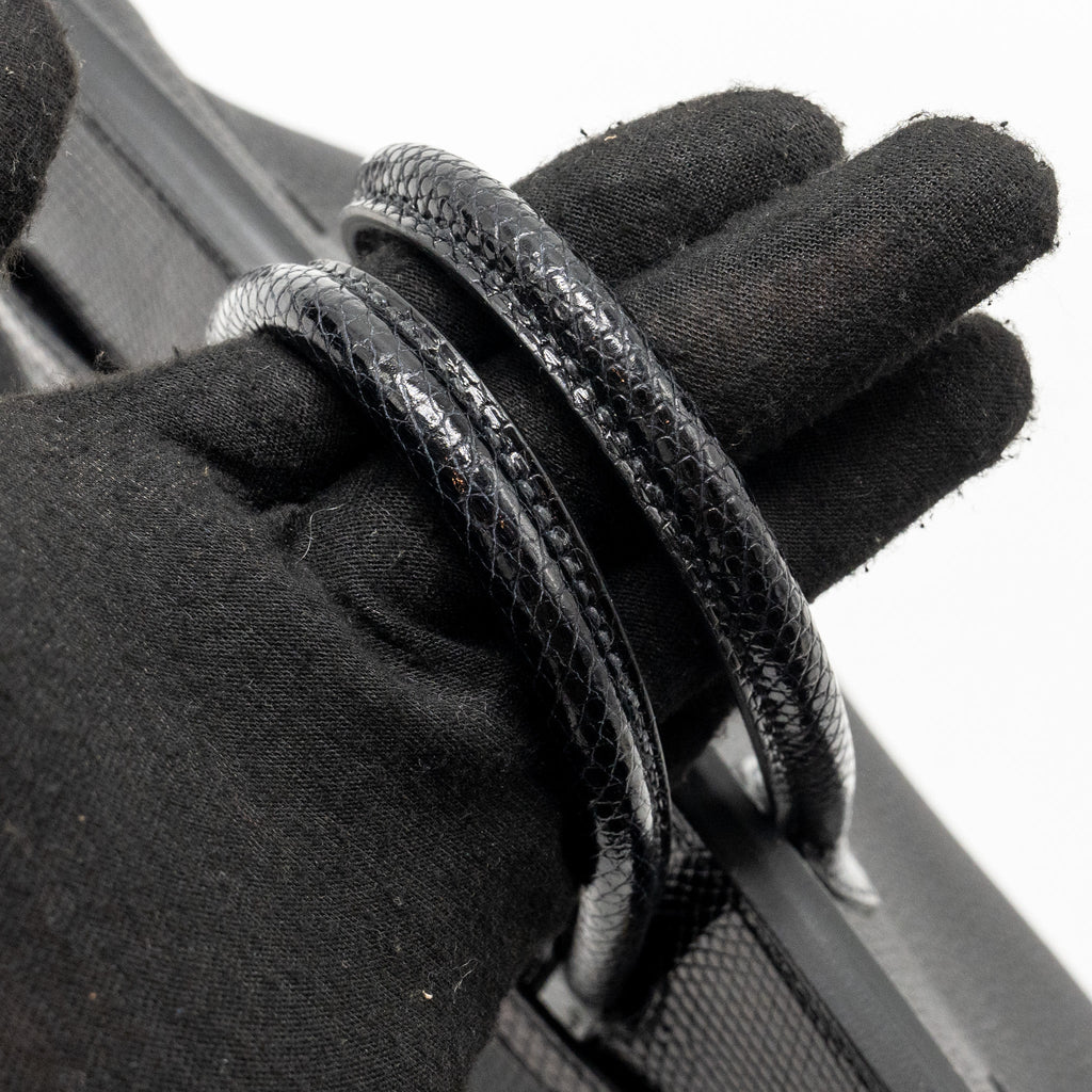 HERMES BIRKIN 25 TOUCH TOGO/LIZARD BLACK GHW